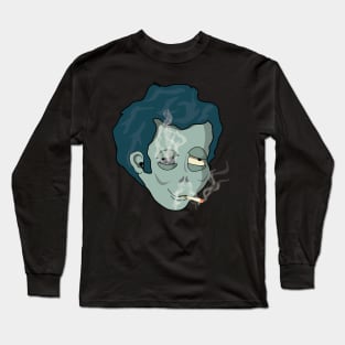 Smoking Zombie Long Sleeve T-Shirt